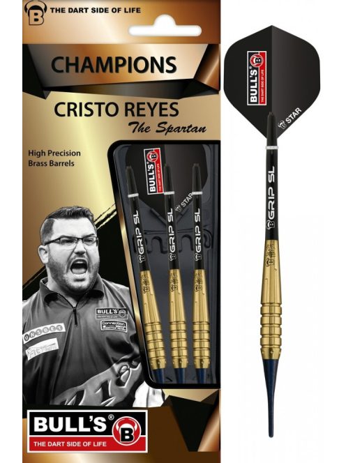 dart szett BULL'S "Cristo Reyes" Original Brass Soft Darts 18gr