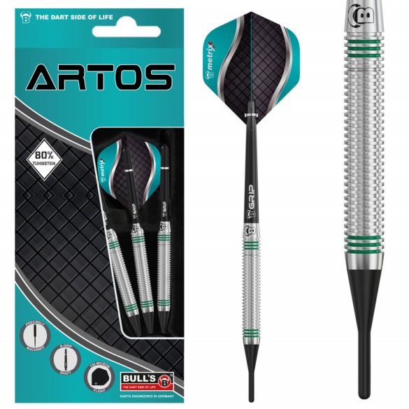 dart szett Bull's Artos AR1 soft 18gr 80%