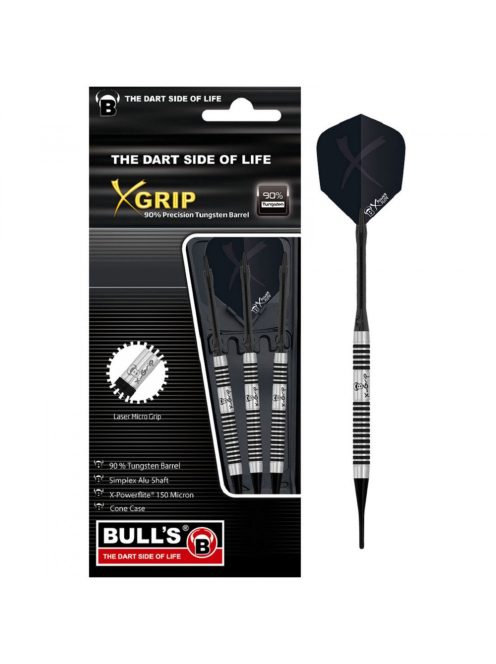 dart szett Bull's X-Grip X5 soft steel 16g 90%