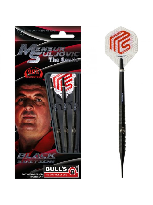 dart szett soft Bull's Champion Black edt. Mensur Suljovic 18gr 