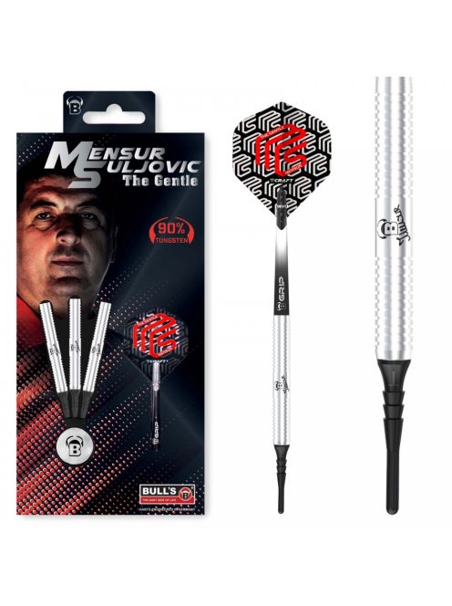 Dart szett BULL'S Mensur Suljovic Soft 18g 90%