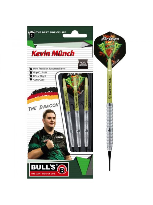 Dart szett Bull's Kevin Münch Champion soft G2 soft 18gr 90%