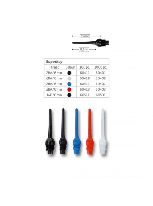 darthegy Bull's Superkey 2B/A (kismenetes), 1000db/csomag fekete