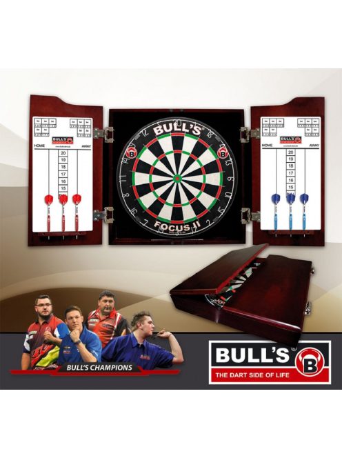 Bull's solid wood darts fakabinet