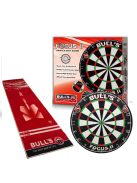 Bull's Focus II darts tábla + 5mm vastag szőnyeg, komplett darts csomag