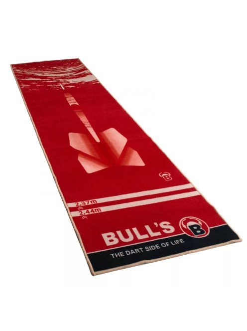 Bull's Focus II darts tábla + Bull's Pro dart egyrészes fekete falvédő + 5mm vastag szőnyeg, komplett darts csomag