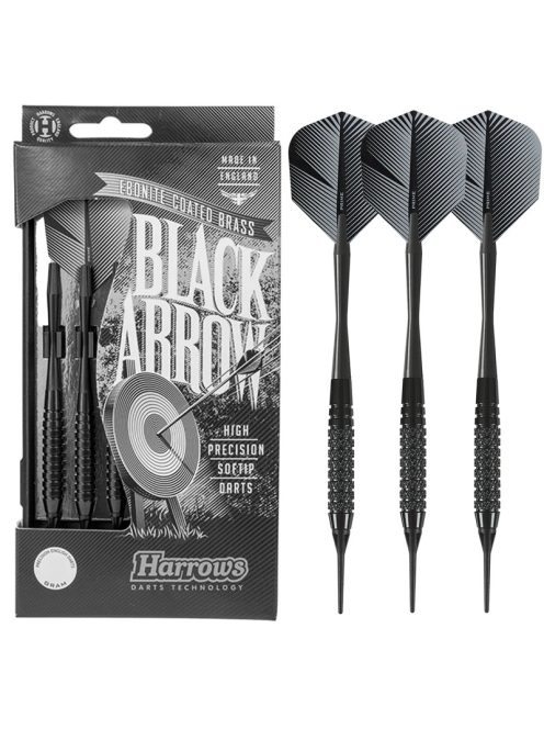 Dart szett Harrows soft Black Arrow, 14g