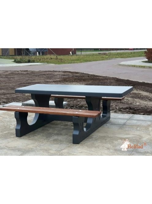 public HeBlad table with benches in many versions ";Version A";