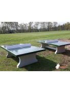 vandal resistant outdoor HeBlad concrete table tennis table classic green