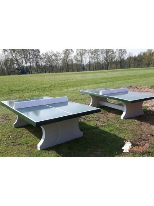 vandal resistant outdoor HeBlad concrete table tennis table classic green