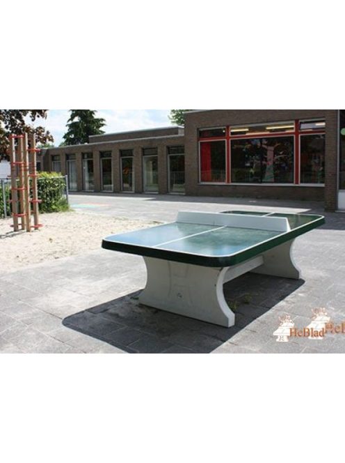 vandal-resistant outdoor HeBlad concrete table tennis table classic green, rounded