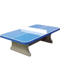   vandal-resistant outdoor HeBlad concrete table tennis table classic blue, rounded