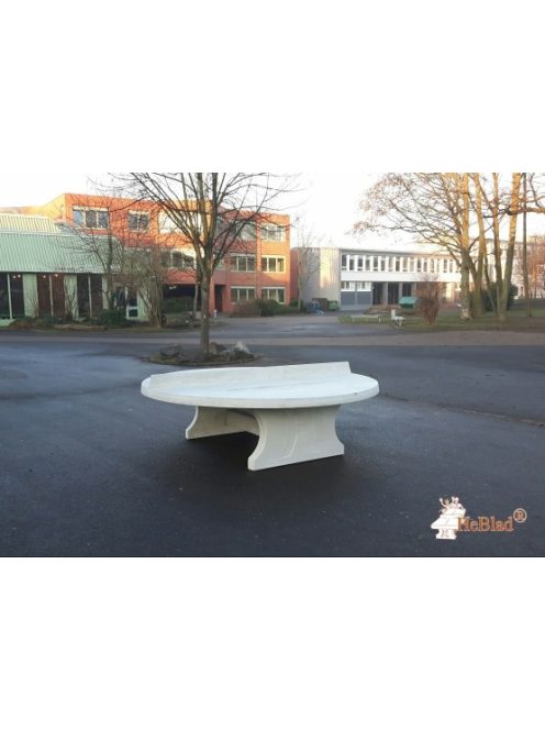 vandal resistant, outdoor HeBlad concrete table tennis table classic natural, round