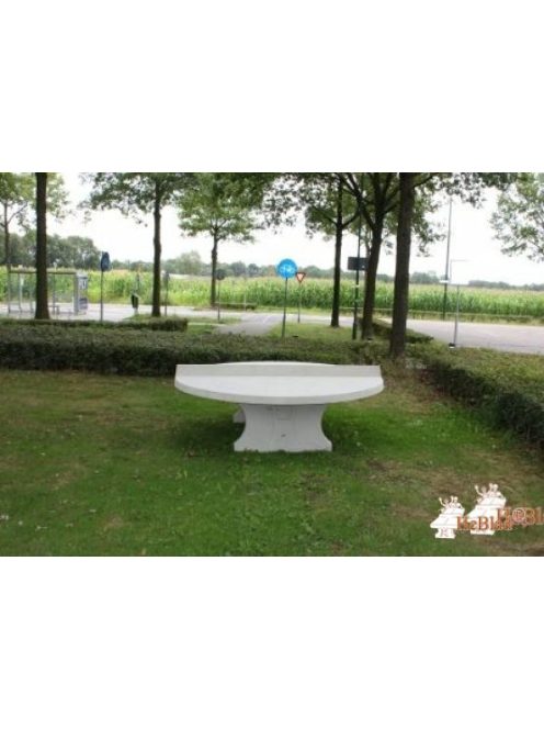 vandal resistant, outdoor HeBlad concrete table tennis table classic natural, round