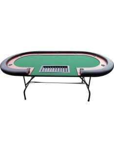   Poker table Buffalo High Roller with folding legs for 9 players + 1 dealer, black