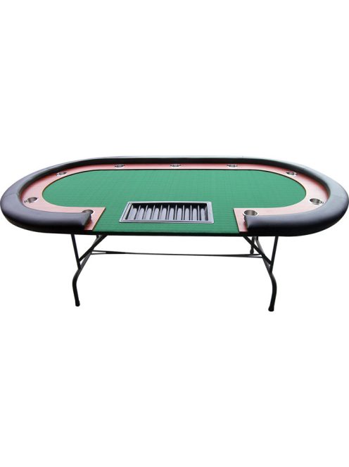 Poker table Buffalo High Roller with folding legs for 9 players + 1 dealer, black