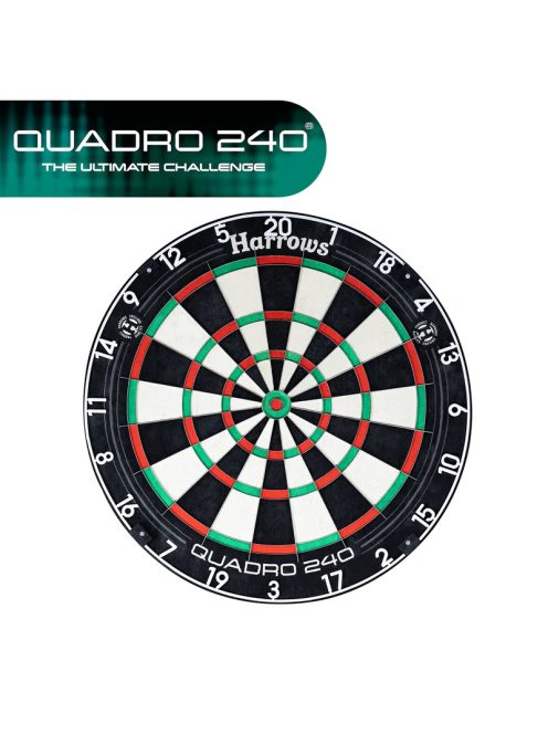 Darts tábla, Harrows Quadro 240, élezett dróttal, verseny minőségű, sisalból