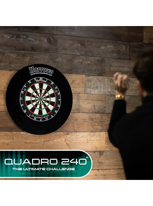 Darts tábla, Harrows Quadro 240, élezett dróttal, verseny minőségű, sisalból