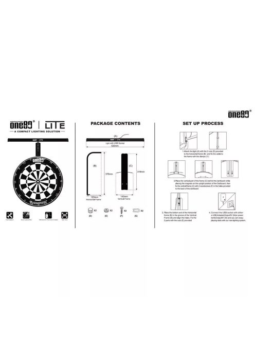 DARTS VILÁGÍTÁS ONE80 ILLUMINA LITE