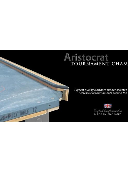 RILEY ARISTOCRAT TOURNAMENT CHAMPION SNOOKER ASZTAL STEEL BLOCK CUSHIONS MAHOGANY 12'