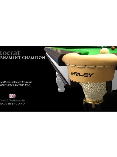 RILEY ARISTOCRAT TOURNAMENT CHAMPION SNOOKER ASZTAL STEEL BLOCK CUSHIONS MAHOGANY 12'