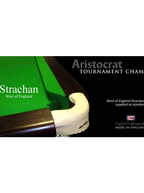 RILEY ARISTOCRAT TOURNAMENT CHAMPION SNOOKER ASZTAL STEEL BLOCK CUSHIONS MAHOGANY 12'