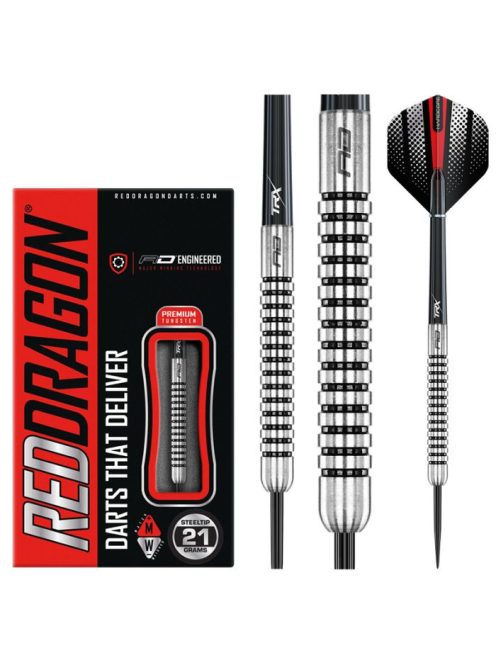 Dart szett Red Dragon steel Fury 1, 80% wolfram, 21g