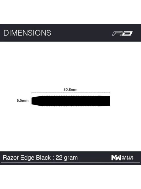 Dart szett Red Dragon steel Razor Edge Black 22g