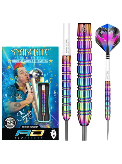 Dart szett Red Dragon steel Peter Wright Snakebite 1, 22g, 85% Wolfram