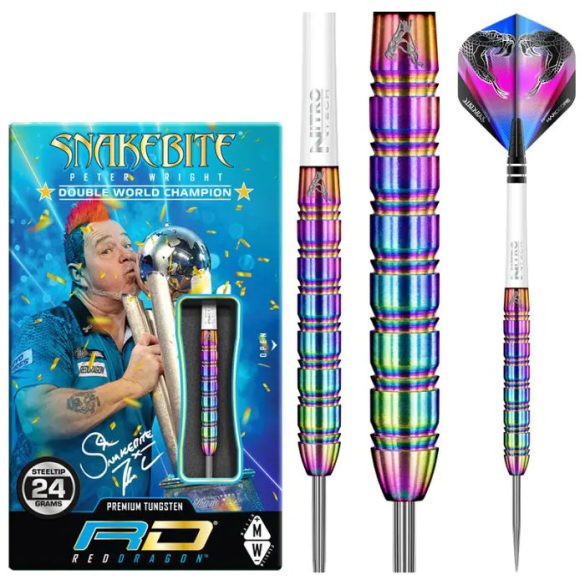 Dart szett Red Dragon steel Peter Wright Snakebite 1, 24g, 85% Wolfram