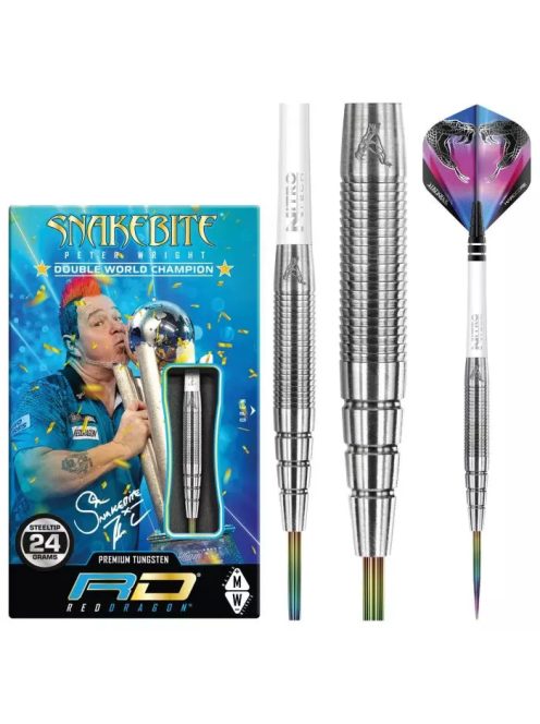 Dart szett Red Dragon steel Peter Wright Snakebite PL15, 24g 90% Wolfram