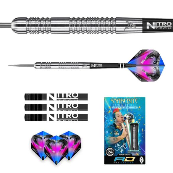 Dart szett Red Dragon steel Peter Wright Snakebite Euro11, 24g, 85% wolfram