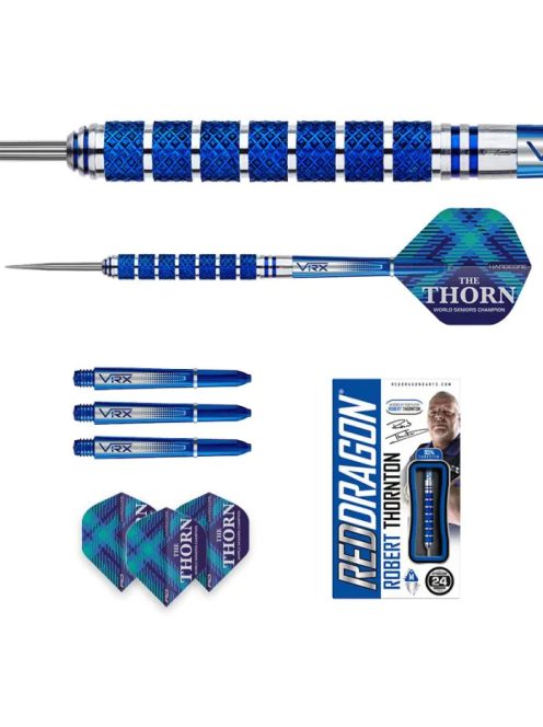 DART SZETT Red Dragon STEEL  Rob Thornton Seniors World Champions Cobalt SE 2022 24G 95% WOLFRAM