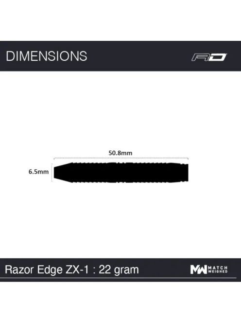 Dart szett Red Dragon steel Razor Edge ZX-1, 22g, 85%