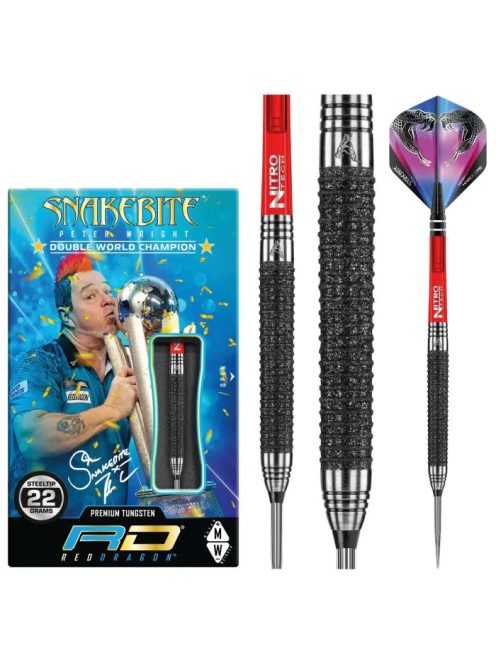 Dart szett Red Dragon steel Peter Wright Melbourne Masters 90% wolfram 22g