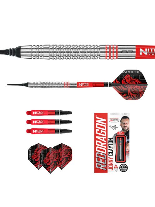 DART SZETT SOFT RED DRAGON JONNY CLAYTON 20G 90% WOLFRAM