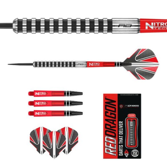 Red Dragon Javelin Black 22gram 85% steel darts