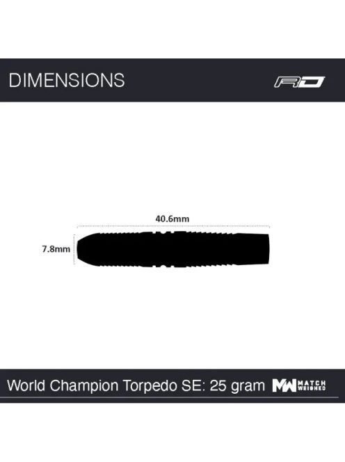 Dart szett Red Dragon steel Peter Wright World Champion Torpedo SE 90% wolfram, 25g