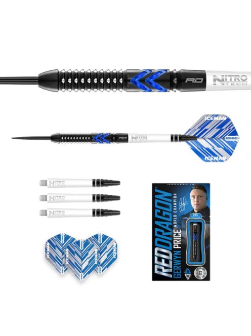 Red Dragon Gerwyn Price Blue Ice SE 22gram 90% steel darts