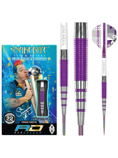 Dart szett Red Dragon steel Peter Wright PL15 Medusa, 22g, 90% wolfram