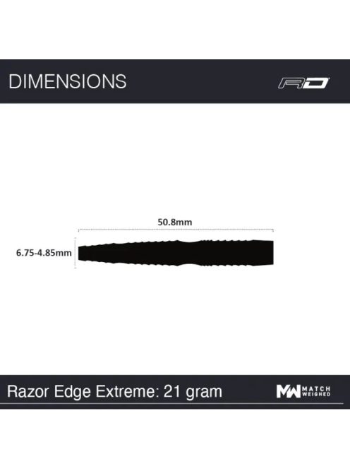 Dart szett Red Dragon steel Razor Edge Extreme, 90% wolfram, 21g