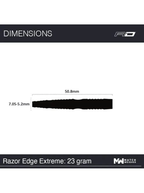 Dart szett Red Dragon steel Razor Edge Extreme, 90% wolfram, 23g