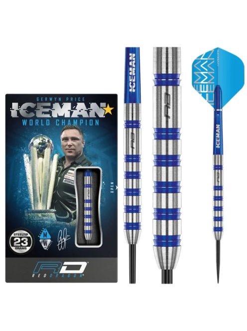 Dart szett Red Dragon steel Gerwyn Price Iceman Challenger, 23g, 85% wolfram