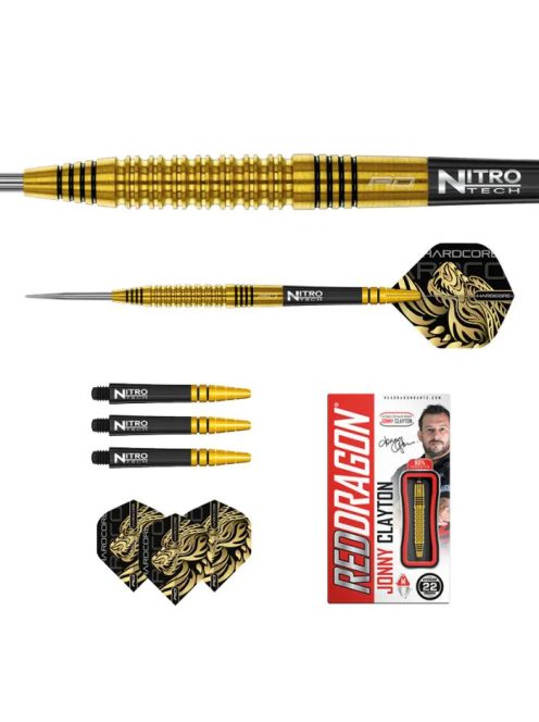 Dart set Red Dragon steel Jonny Clayton Gold, 22g, 90% tungsten