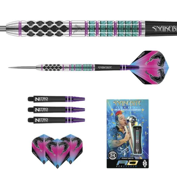 DART SZETT Red Dragon STEEL PETER WRIGHT SUPA-VENOM 2022 24G 90% WOLFRAM