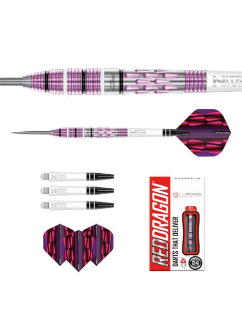 DART SZETT STEEL RED DRAGON ARTURA SHOCKING PINK, 24G 90%