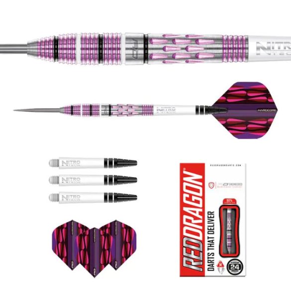 DART SZETT STEEL RED DRAGON ARTURA SHOCKING PINK, 24G 90%