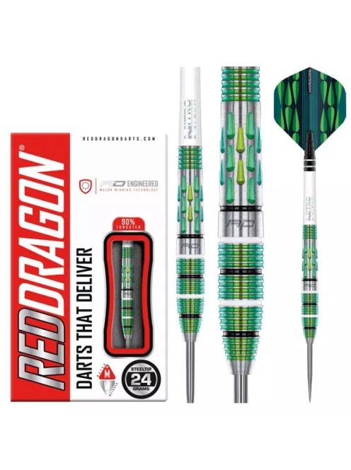 DART SZETT STEEL RED DRAGON ARTURA SCREAMIN' GREEN, 24G 90%