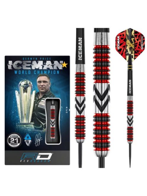 DART SZETT STEEL RED DRAGON GERWYN PRICE FIREBIRD, 21G 90% WOLFRAM