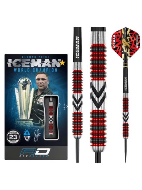 DART SZETT STEEL RED DRAGON GERWYN PRICE FIREBIRD, 23G 90% WOLFRAM